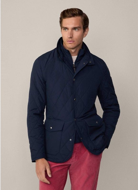 Hackett - HM403225 - Paddockjas - Marineblauw - Lange Mouwen - Polyester