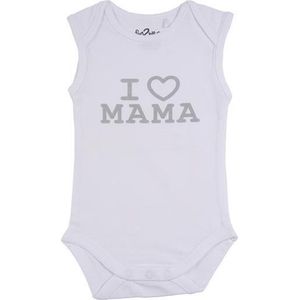 Fun2Wear Romper Love Mama white maat 74