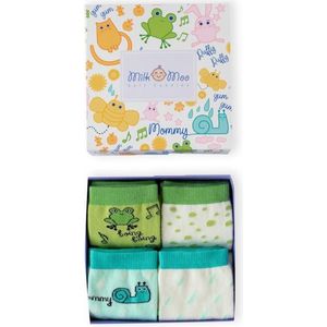 Milk&Moo Dames Sokken - 4 paar Kleurrijke Vrouwen Sokken - Katoen - Zacht & Ademend - Cacha Frog & Baby Sangaloz - Maat 36-40