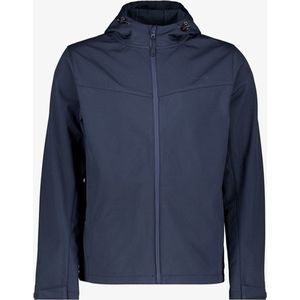 Mountain Peak heren softshell jas blauw - Maat 3XL - Met capuchon - Ritssluiting