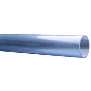 Transparante PVC-buis 110 mm, lengte 1 meter. PVC-U verlijmbaar. Rechte buis, geen mof.