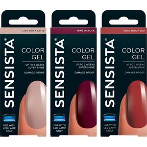 Sensista Fall-in For You - Gellak Voordeelset - Nude - Bruin - Gel Nagellak voor LED Lamp - 3 Stuks