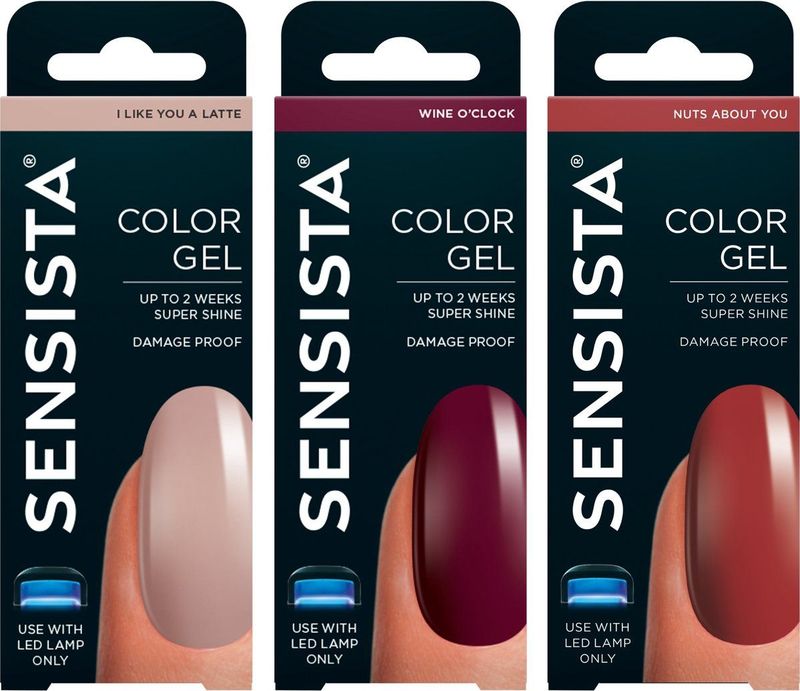 Sensista Fall-in For You - Gellak Voordeelset - Nude - Bruin - Gel Nagellak voor LED Lamp - 3 Stuks