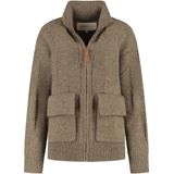 MGO - Tamar - Outdoorvest - Bruin - Grof Gebreid