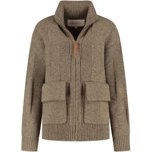 MGO - Tamar - Outdoorvest - Bruin - Grof Gebreid