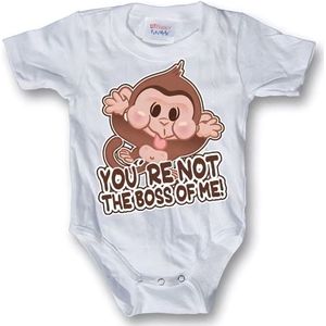 Hybris Kinder You Re Not The Boss Of Me Body SH-13-BT053-L68 White-6-12Monate