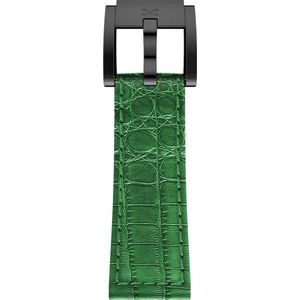 Marc Coblen / TW Steel Horlogeband Donkergroen Leer Alligator met Zwarte Gesp 22mm