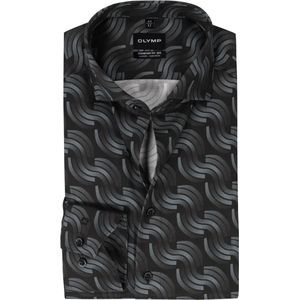OLYMP - Luxor Comfort Fit Big - Overhemd - Zwart - Strijkvrij - Boordmaat 49