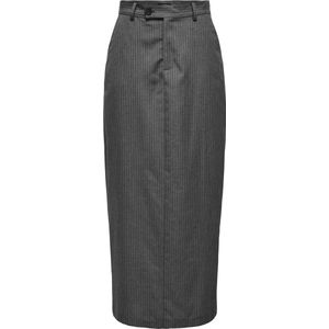 Jacqueline de Yong Rok Jdysaga Hw Pinstripe Maxi Skirt Wvn 15336291 Dark Grey Melan/cloud Danc Dames Maat - S