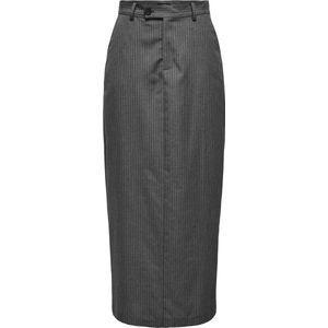 Jacqueline de Yong Rok Jdysaga Hw Pinstripe Maxi Skirt Wvn 15336291 Dark Grey Melange Dames Maat - S