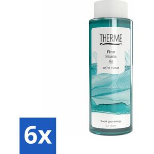 6 x Therme - Finn Sauna - Badschuim - Verfrissend - Verzorgend - 500ml - Badschuim - Sauna - Eucalyptus - Menthol - Ontspanning