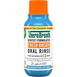 TheraBreath - Fresh Breath Mouthwash - Icy Mint, Alcohol-Free - Travel Size - Mondspoeling - Mondwater - 88ml