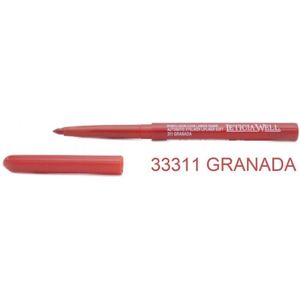 Leticia Well - Granaatappel Rood/Granada Red lippotlood en oogpotlood draaibaar zacht / Automatic Eyeliner Lipliner Soft - Nummer 33311 - 1 stuks