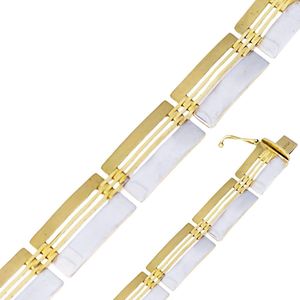 Gouden Schakelarmband Heren 20 cm 11 mm 14 karaats