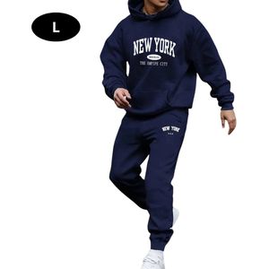 Bovista Joggingpak Heren - Huispak - Volwassenen - Trainingspak - Comfortabel - Jogging Pak - Joggingsbroek - Marineblauw - S