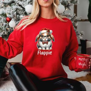 Kersttrui Flappie- kleur Rood - Maat S-Foute kersttrui- Kerst sweater.