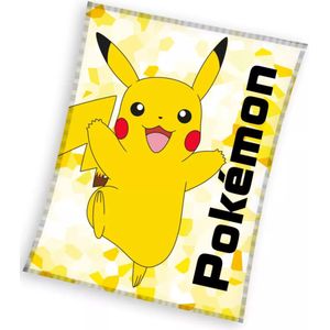 Pokemon - Fleece Deken - Geel - Pikachu - 130 x 160 cm