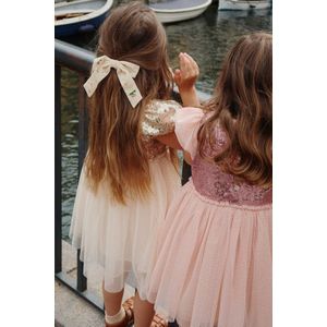 Konges Sløjd Odette Rainbow jurk met sequins - Evening Sand - Maat 9 mnd