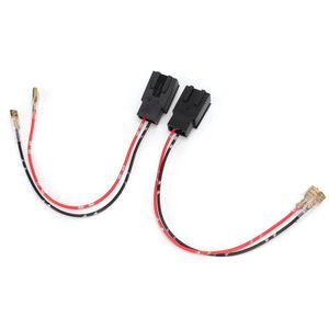 Set van 2 speakerkabel adapters met ABS behuizing voor autoradio, 12V 3A 10W, inclusief stekker voor eenvoudige vervanging en aansluiting van deur speakers