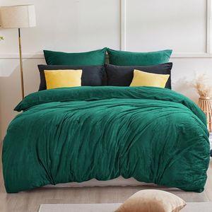 Unyqoos® Warme en Zachte Winter Bedset van Fleece met Ritssluiting