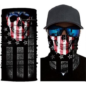 Scoby - Motor Gezichtsmasker & Nekwarmer - Joker & Amerikaanse Vlag - Schedel Skimasker - Motorsjaal voor Halloween - Spatmasker/Face Shield