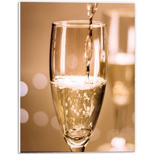 Forex - Champagneglas - 30x40cm Foto op Forex