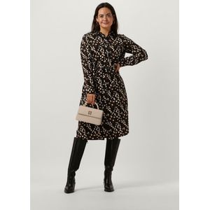 Object Objleonora L/s Shirt Dress Noos Jurken Dames - Kleedje - Rok - Jurk - Zwart - Maat 34