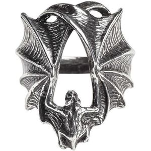 Alchemy Gothic Ring STEALTH BAT Zilverkleurig