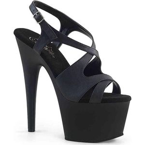 Pleaser - ADORE-730 Sandaal met enkelband, Paaldans schoenen - Paaldans schoenen - 41 Shoes - Zwart