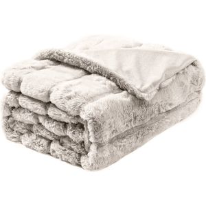 Lugia - Imitatiebont Deken - Beige - Luxe Dubbellaagse - 130x160 cm - 400+200 GSM