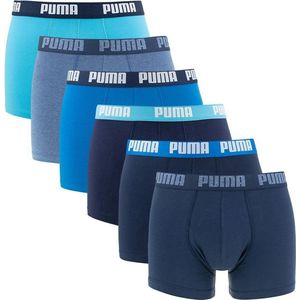 PUMA Basic Boxer Heren 6-pack - Multicolor Blue - Maat M