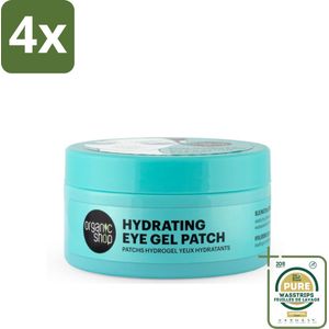 Organic Shop - Eye Gel Patch Blue Matcha & Hyaluronic Acid - Verfrissend en Hydraterend - 60 Patches - Voordeelverpakking - 4 stuks - Anti-rimpel - Hydratatie