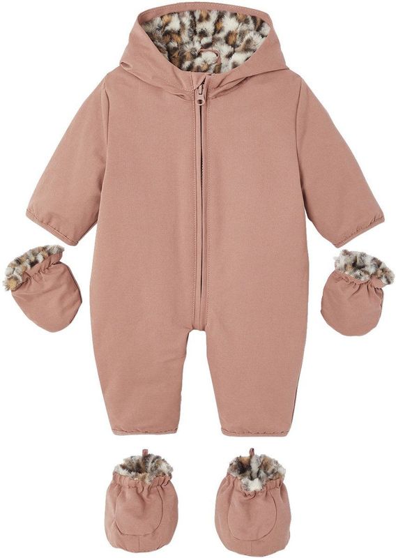 Babypakje - Imitatie Luipaardbont - Gevoerd - Rozenhout