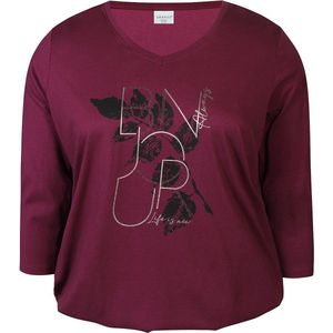 Zhenzi Zh-Saee 1008-T-shirt 3/4 Maroon Maat S42/44