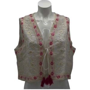 Gilet Wit met Roze