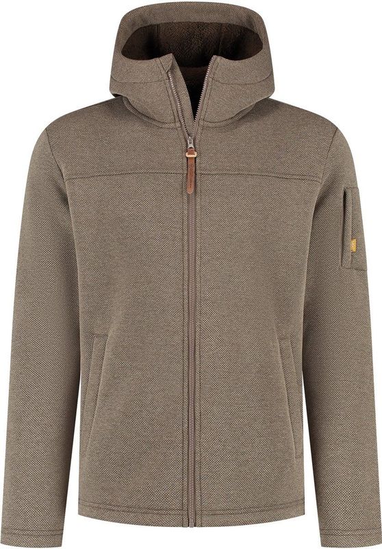 MGO Maddox Heren - Outdoorvest - Fleecevest - Donkerbruin