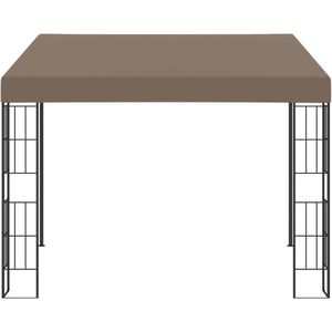 vidaXL Wandprieel 3x3 m stof taupe - Wandprieel - Wandpriëlen - Muurprieel - Muurpriëlen