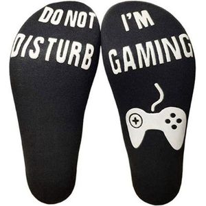Go Go Gadget - Do not disturb > I'm Gaming - Sokken - ⁠One Size - Zwart met witte letters