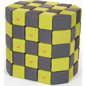 Magnetische blokken JollyHeap® - Magnetic blocks - blokken - educatief speelgoed - grijs/groen