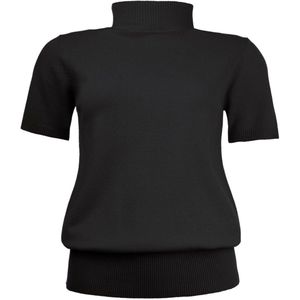 NED T-shirt Mayra 1 2 Ss Rmb Brei 25w1 U106 01 900 Black Dames Maat - S