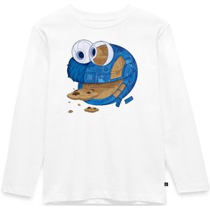 Sesamstraat Cookie Monster Machine Premium T-Shirt Kinderen Met Lange Mouwen