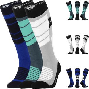 MowMow Skisokken 3-PACK - Zilverionen - Antibacterieel - Heren - Dames - Maat 39-42