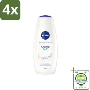 NIVEA - Douchecrème - Zacht - Huidbeschermend - Amandelolie - 500 ml - Voordeelverpakking - 4 stuks - Douchecrème - NIVEA
