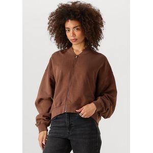My Essential Wardrobe - Korte Sweat Jacket - Bruin - Dames