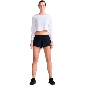 2xu Light Speed Tech Crop T-shirt Met Lange Mouwen Wit XL Vrouw