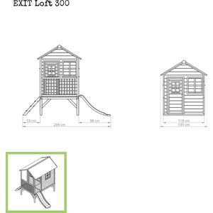 EXIT Loft 300 houten speelhuisje - naturel