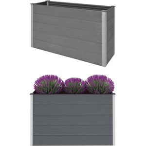 VidaXL Verhoogde Plantenbak 150x50x91 cm HKC Grijs