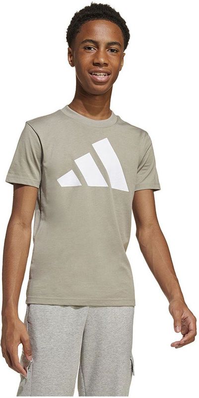 Adidas - Essentials - T-shirt - Beige - Korte Mouwen - Jongens/Meisjes