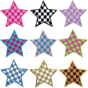 9 stuks kleurrijke sterpatches om op te strijken voor volwassenen en kinderen - Opstrijkplaatjes voor doe-het-zelf kleding, jurken, broeken, jeans, hoeden