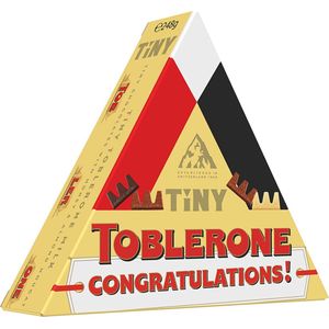 Toblerone chocolade geschenkdoos met opschrift ""Congratulations!"" - Toblerone Mini chocolademix - 248g